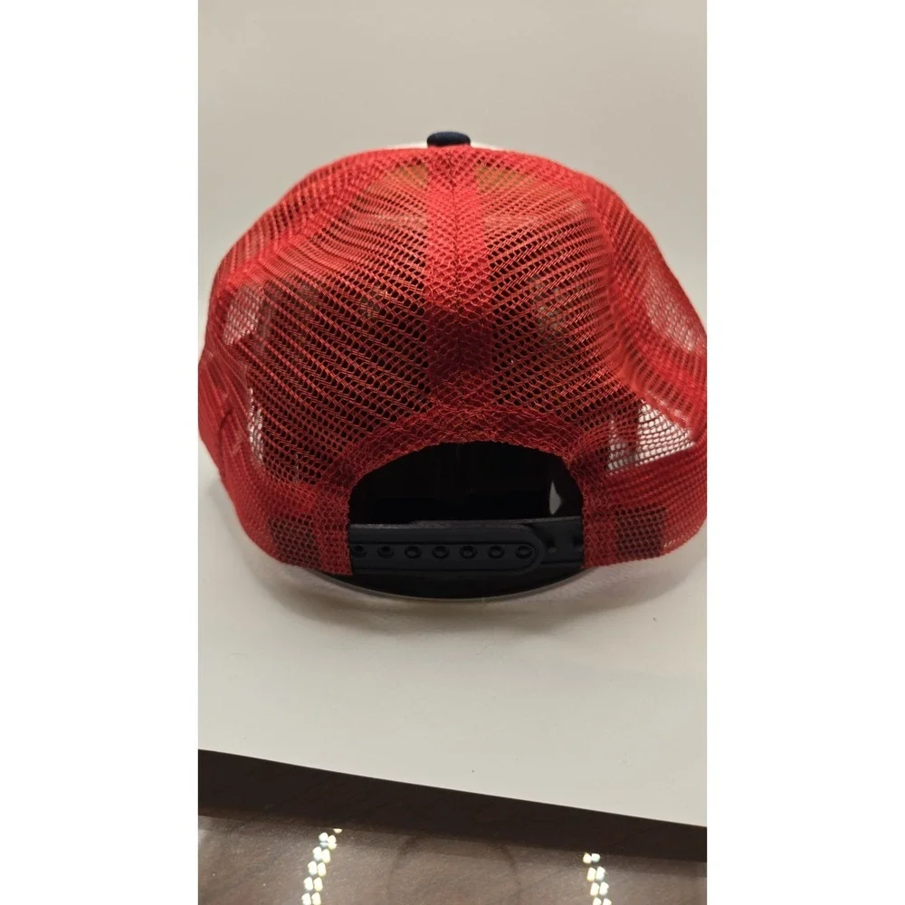 American Flag Trucker Hat USA Patriotic Mesh Snapback Cap Red White Blue